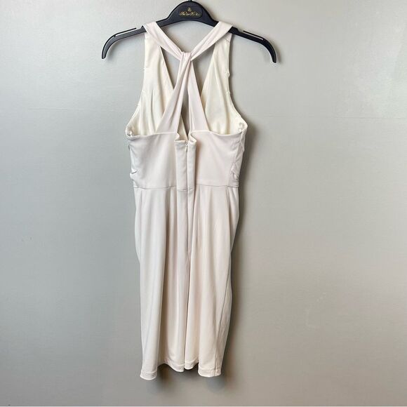 London Times Cocktail Halter Dress Soft White 8 - Picture 2 of 7